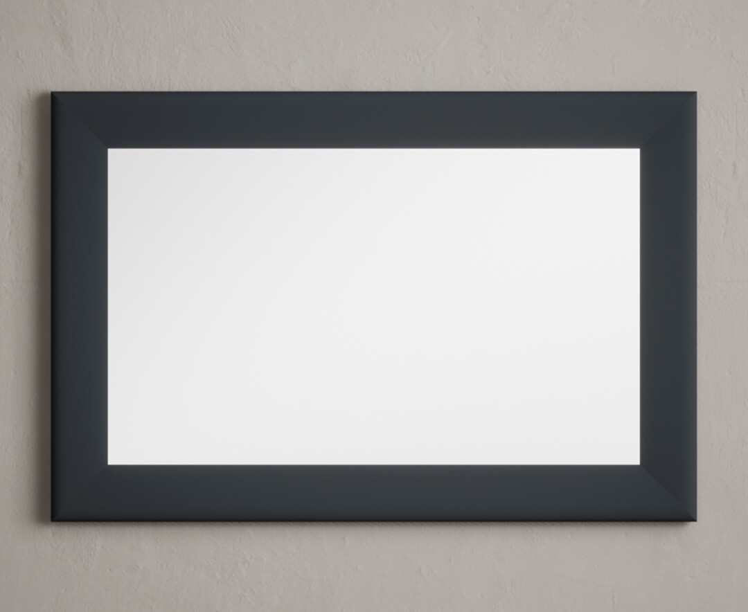 Product photograph of Blue Painted 90cm Wall Mirror from Oak Furniture Superstore