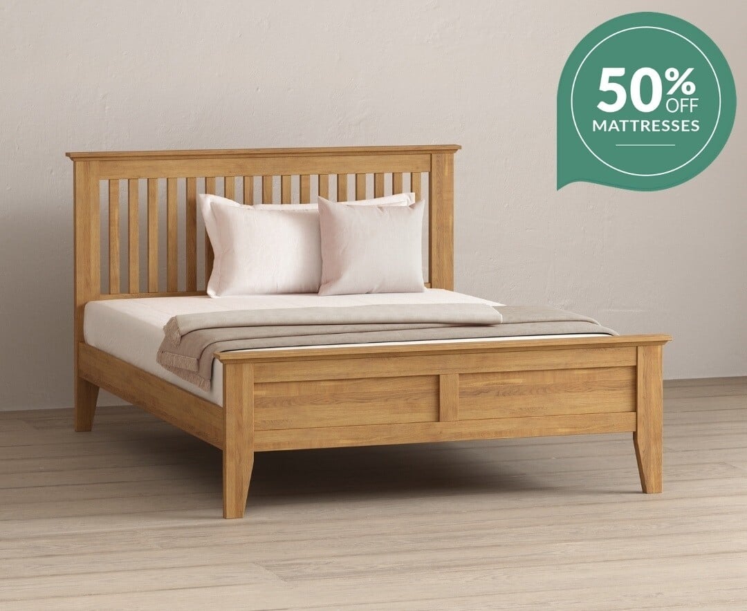 Tilt Solid Oak Kingsize Bed