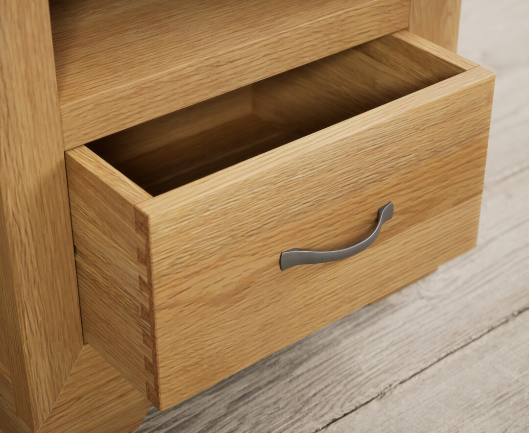 Photo 2 of Mitre solid oak 1 drawer bedside table