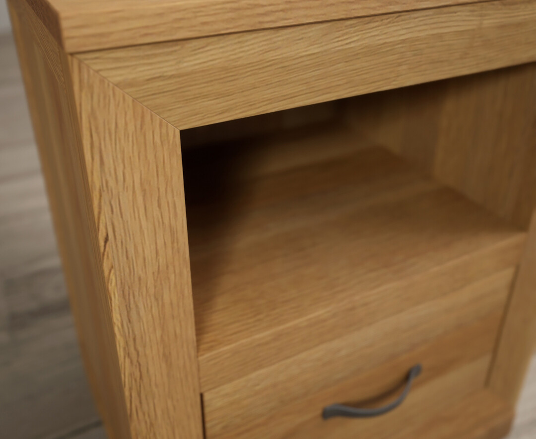 Photo 3 of Mitre solid oak 1 drawer bedside table