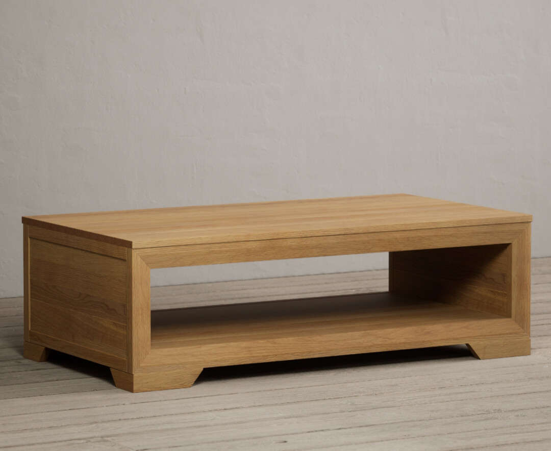 Product photograph of Mitre Solid Oak Coffee Table from Oak Furniture Superstore.