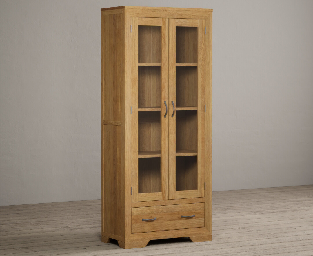 Photo 1 of Mitre solid oak glazed display cabinet