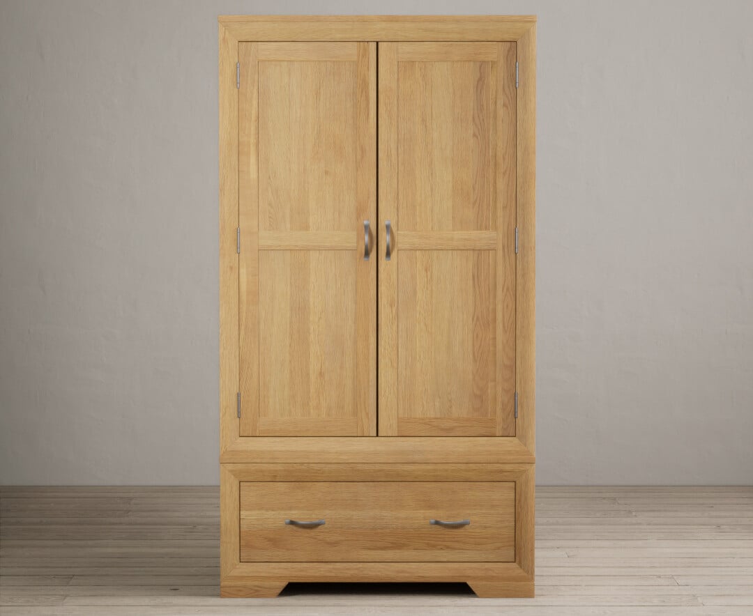 Mitre Solid Oak Double Wardrobe