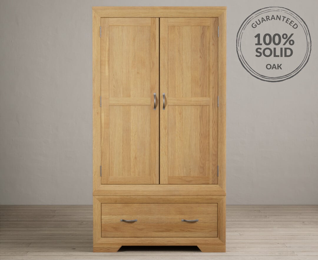 Oak furniture store land double wardrobe