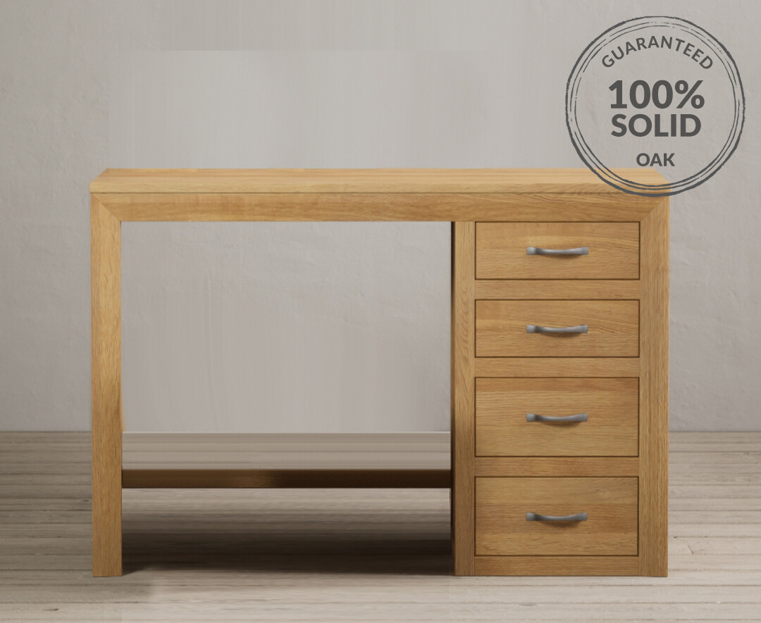 Tilt Solid Oak Dressing Table Compact Desk Oak Furniture Superstore