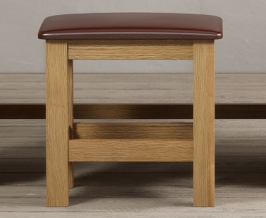 Mitre Solid Oak Dressing Table Stool