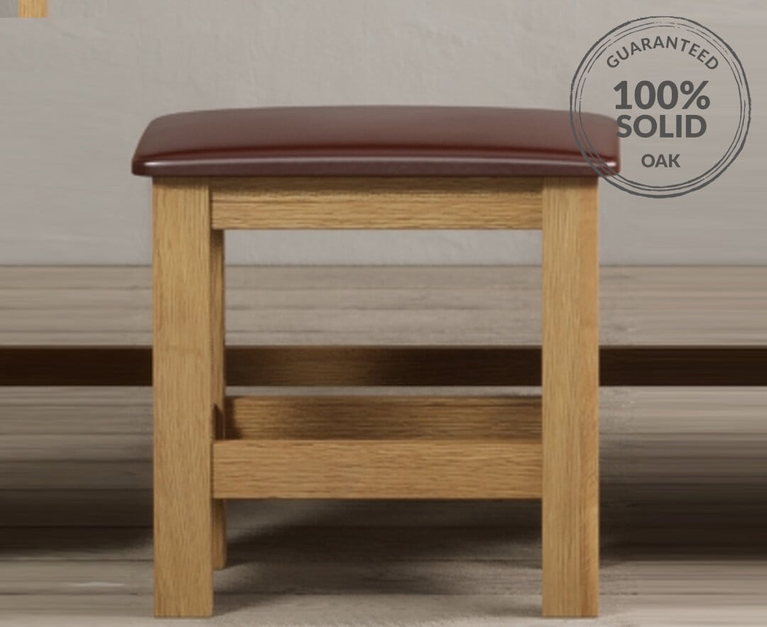 Solid oak sales dressing table stool
