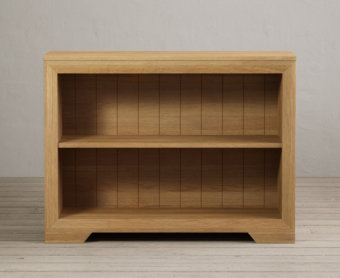 Product photograph of Mitre Solid Oak Small Bookcase from Oak Furniture Superstore