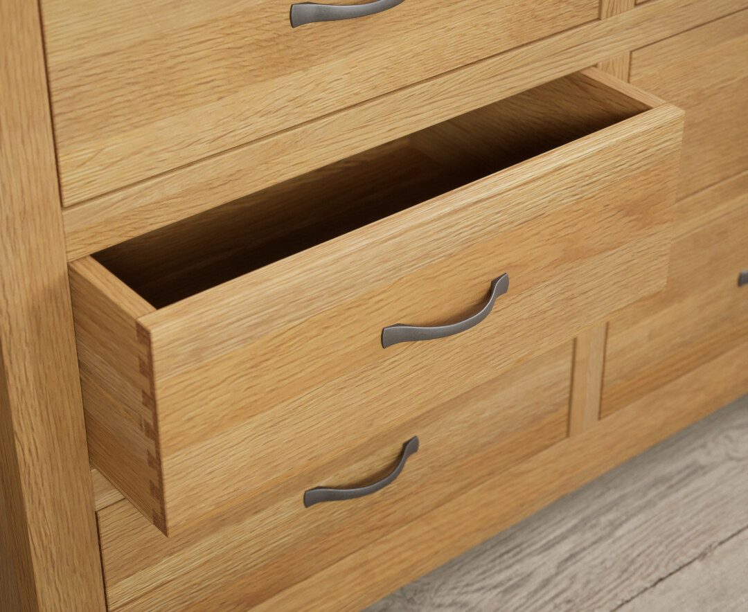 Photo 2 of Mitre solid oak wide chest of drawers