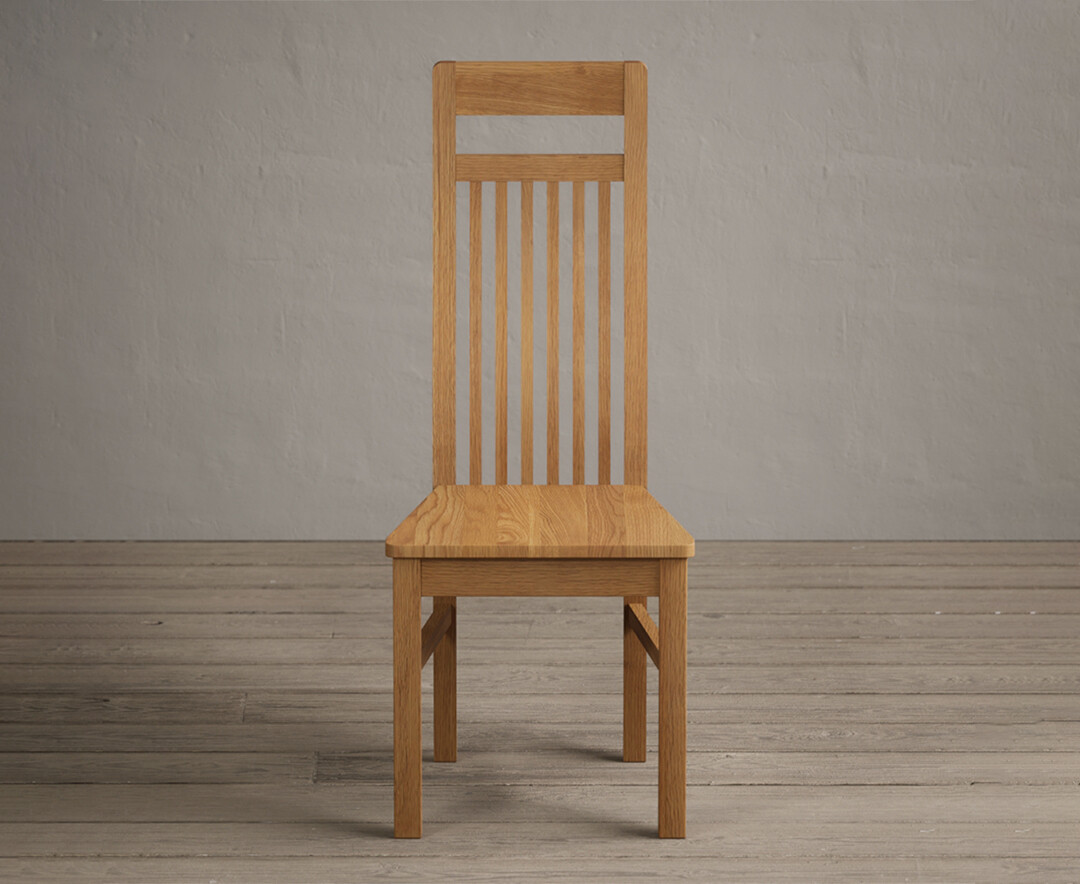 Product photograph of Monroe Solid Oak Dining Chairs With Oak Seat Pad from Oak Furniture Superstore