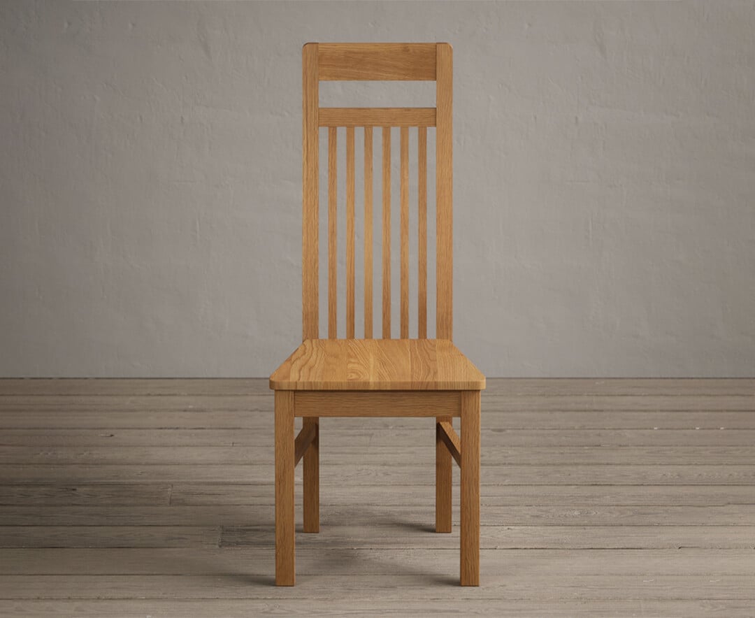 Monroe Solid Oak Dining Chairs With Oak Seat Pad