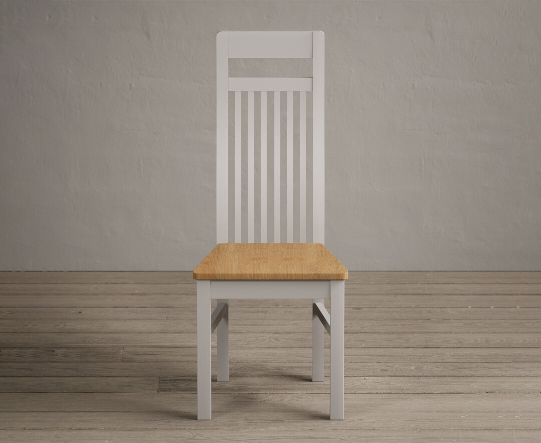 Product photograph of Monroe Soft White Painted Dining Chairs With Oak Seat Pad from Oak Furniture Superstore