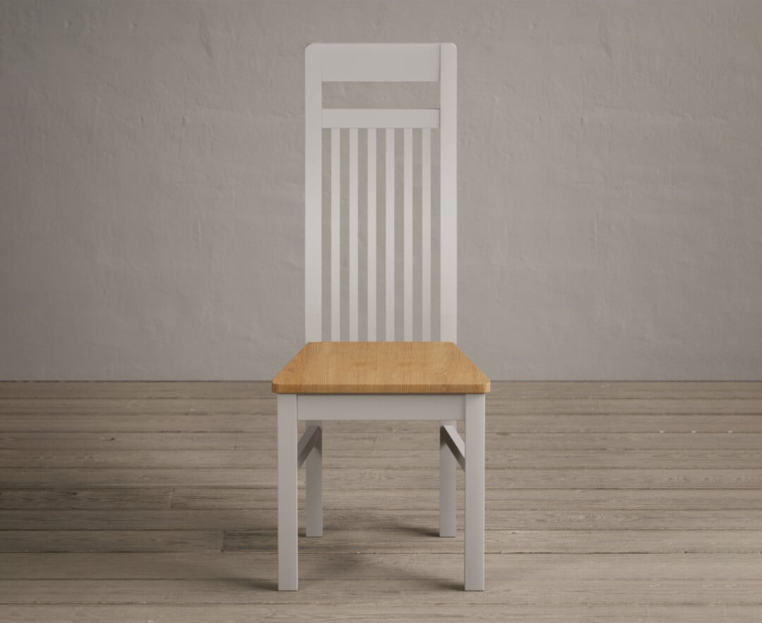 Monroe Soft White Painted Dining Chairs With Oak Seat Pad