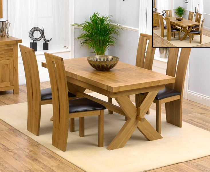 Bordeaux 160cm Solid Oak Extending, Oak Extendable Dining Table And Chairs Uk