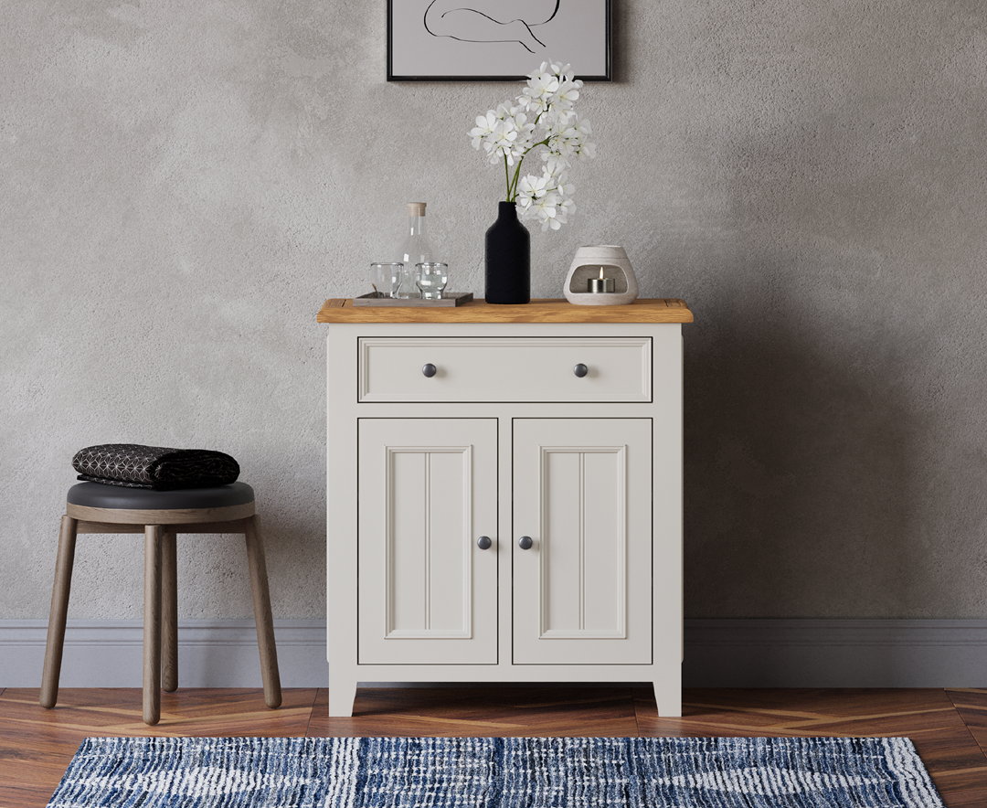 Weymouth Oak and Soft White Painted Hallway Sideboard