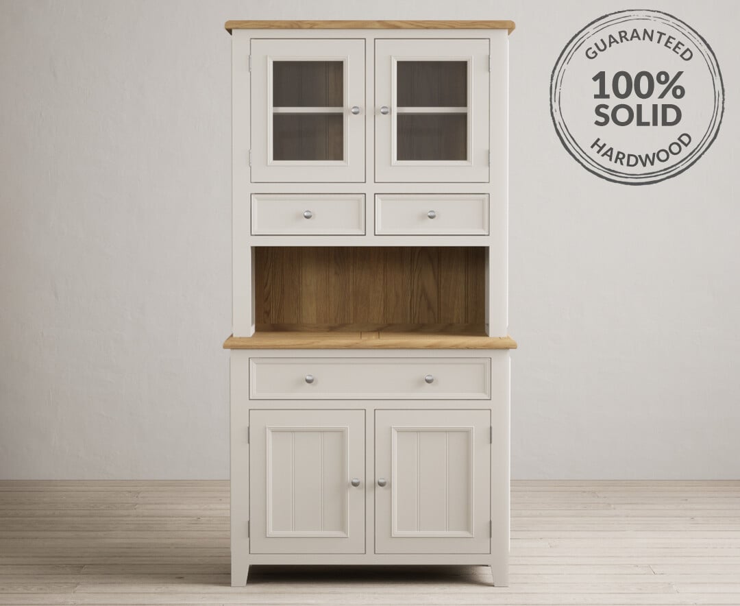Weymouth Oak and Soft White Painted Small dresser Oak Furniture