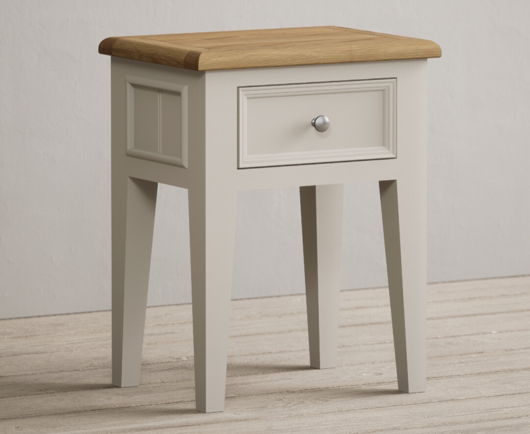 Photo 1 of Weymouth oak and soft white painted bedside table