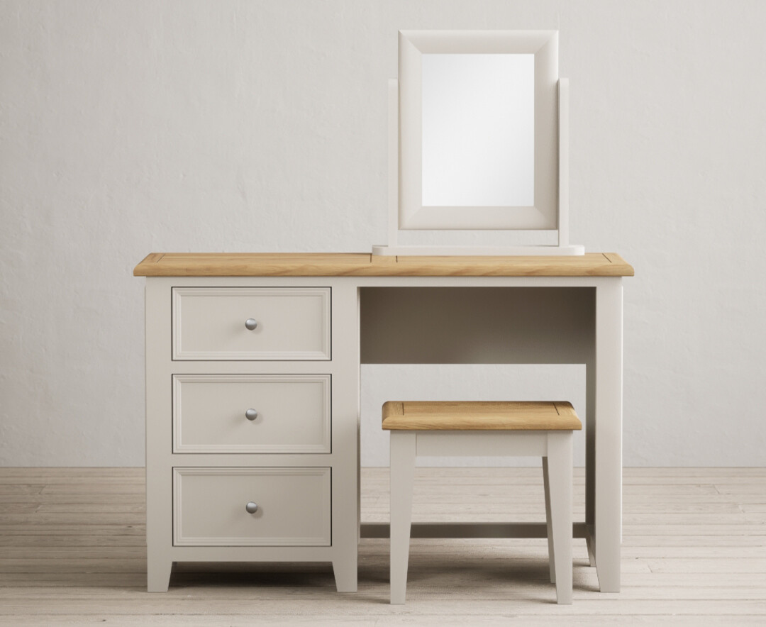 Weymouth Oak And Soft White Painted Dressing Table Set