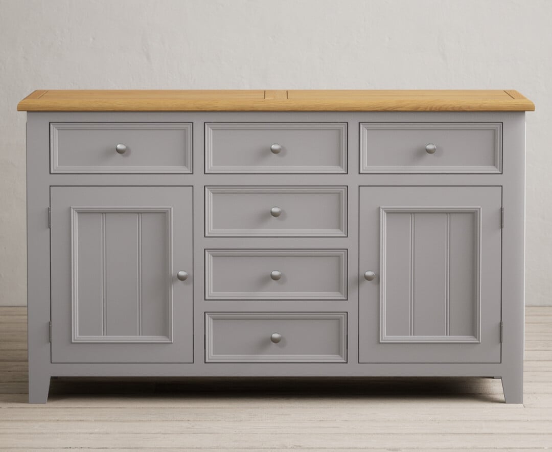 Weymouth Oak And Light Grey Painted Large Sideboard