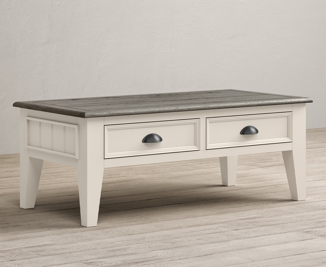 Photo 1 of Dartmouth oak and soft white painted 4 drawer coffee table