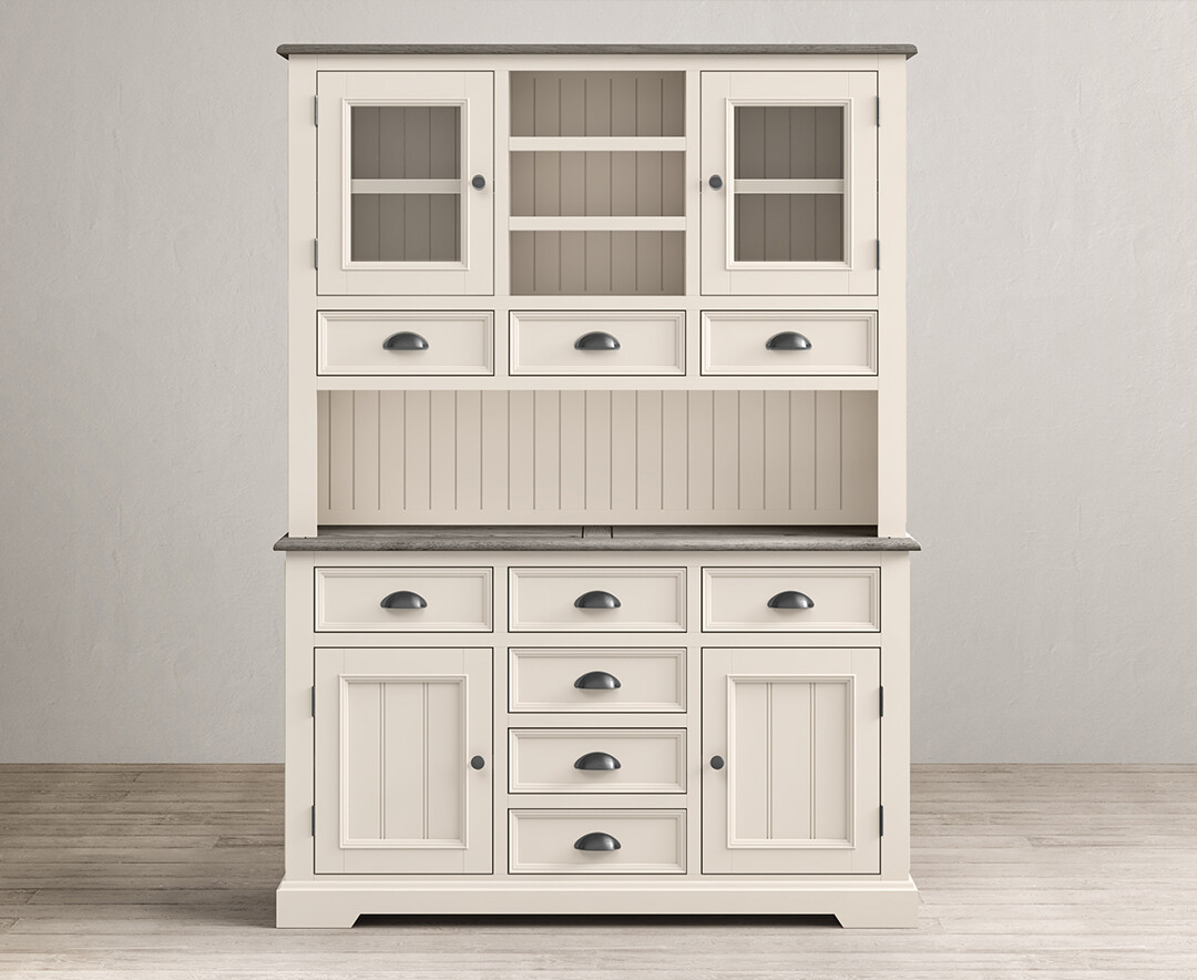 Product photograph of Dartmouth Oak And Soft White Painted Large Dresser from Oak Furniture Superstore