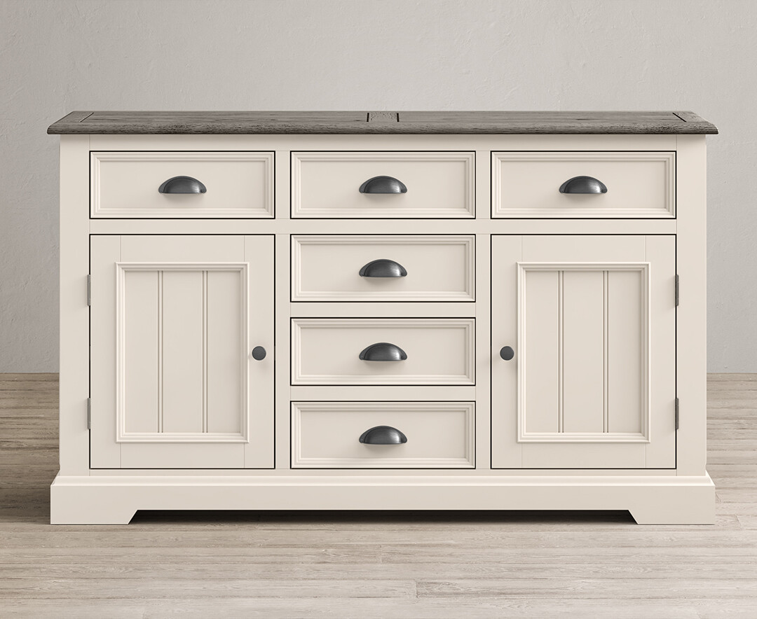 Dartmouth Oak And Soft White Painted Large Sideboard