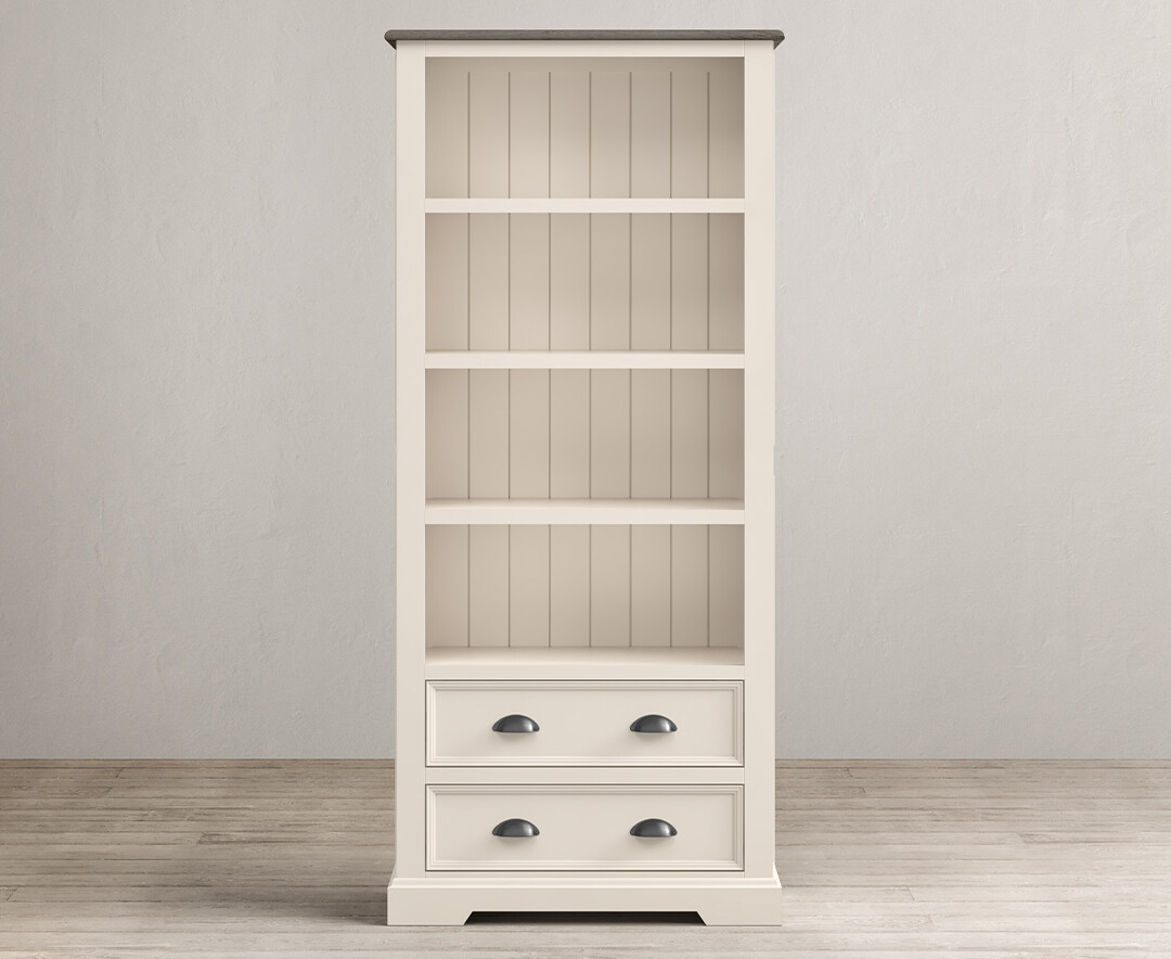 Dartmouth Oak And Soft White Painted Tall Bookcase