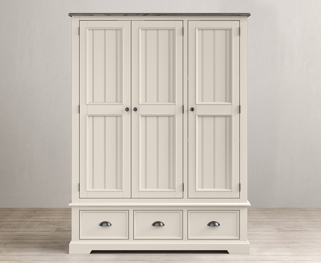 Dartmouth Soft White Painted Triple Wardrobe