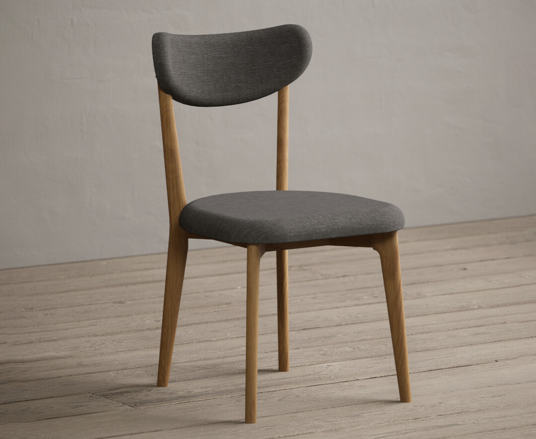 Product photograph of Nordic Grey Linen Dining Chairs from Oak Furniture Superstore.