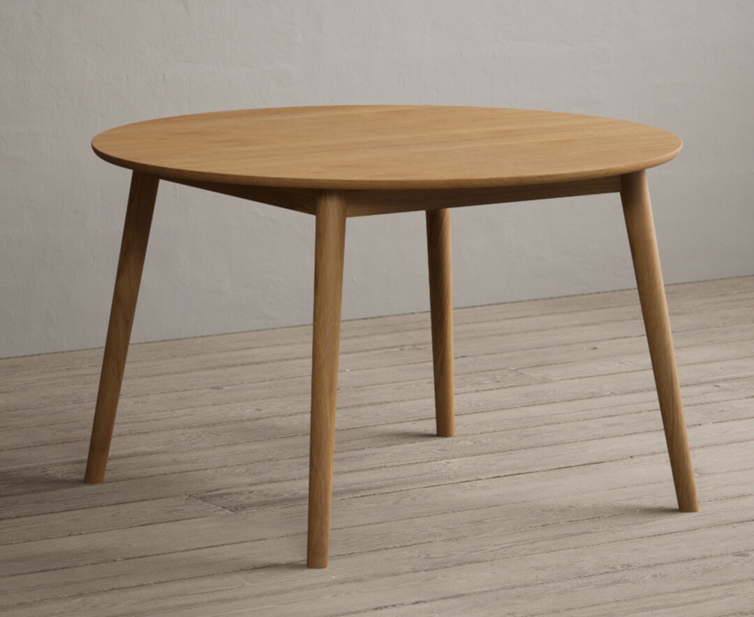 Photo 1 of Nordic 120cm round solid oak dining table