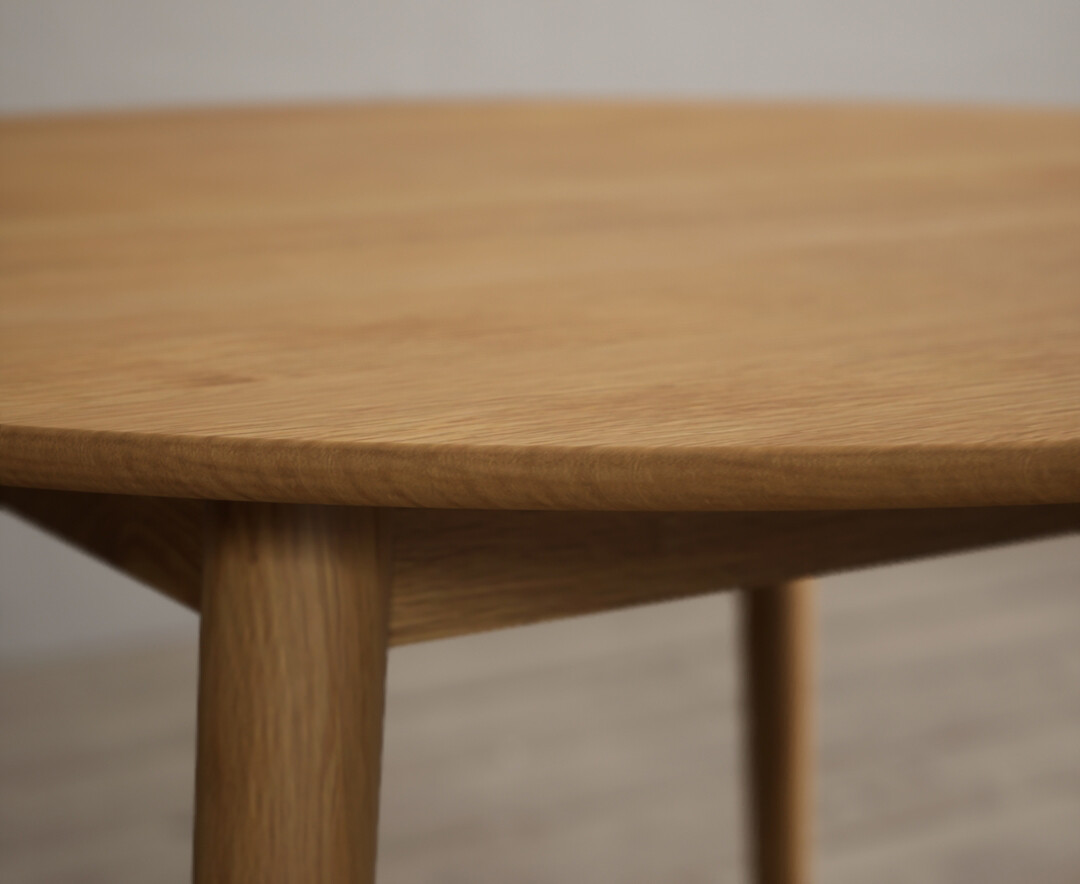 Photo 2 of Nordic 120cm round solid oak dining table