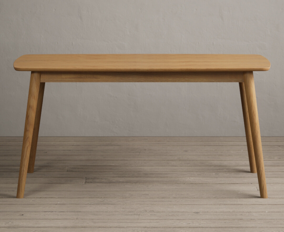 Product photograph of Nordic 150cm Solid Oak Dining Table from Oak Furniture Superstore