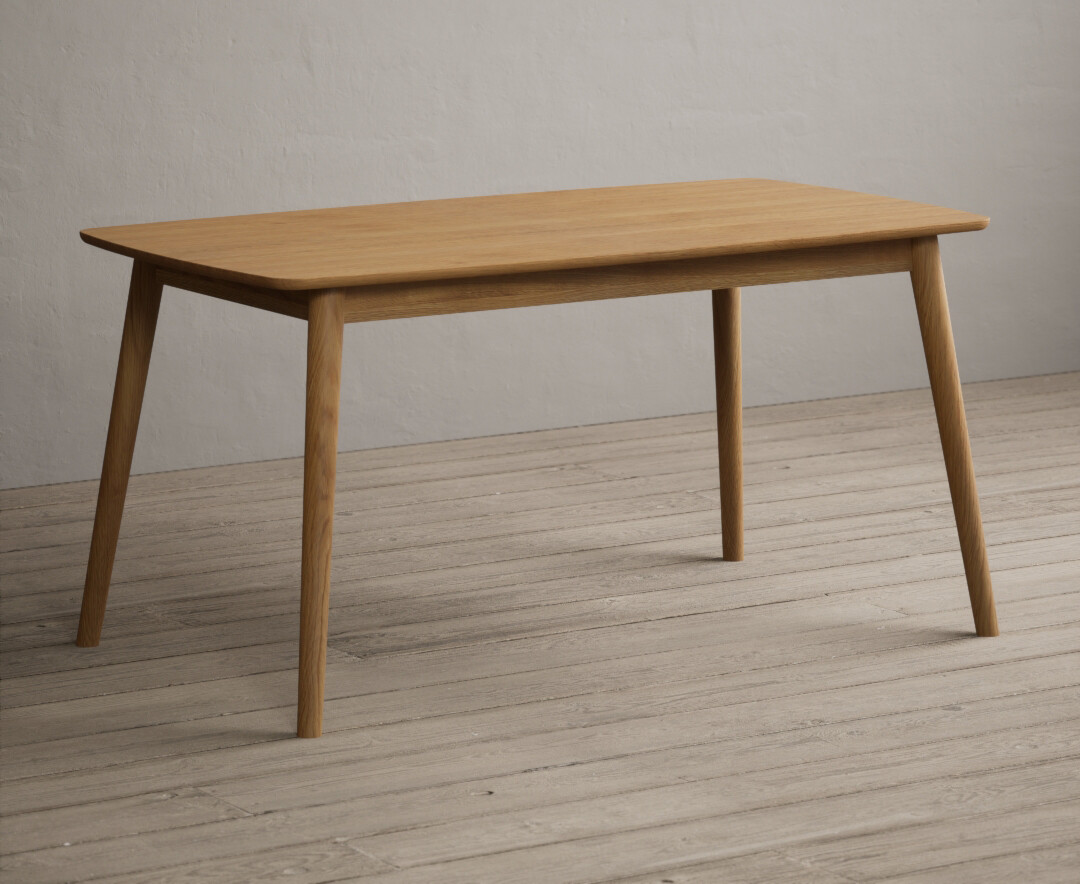 Product photograph of Nordic 150cm Solid Oak Dining Table from Oak Furniture Superstore