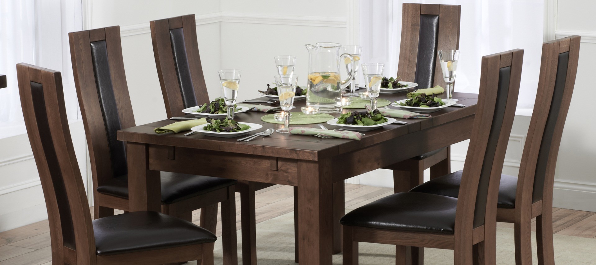 Photo 4 of Extending normandy 150cm dark oak dining table