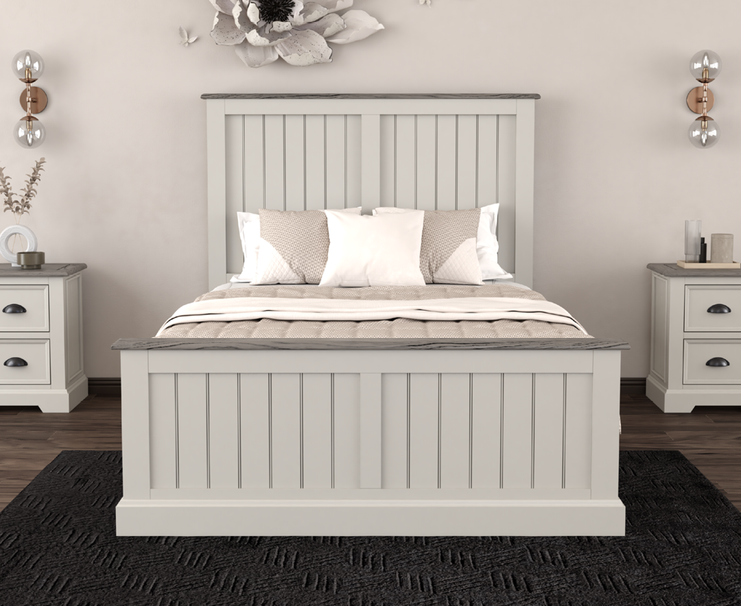 Dartmouth Oak and Soft White Painted Double Bed