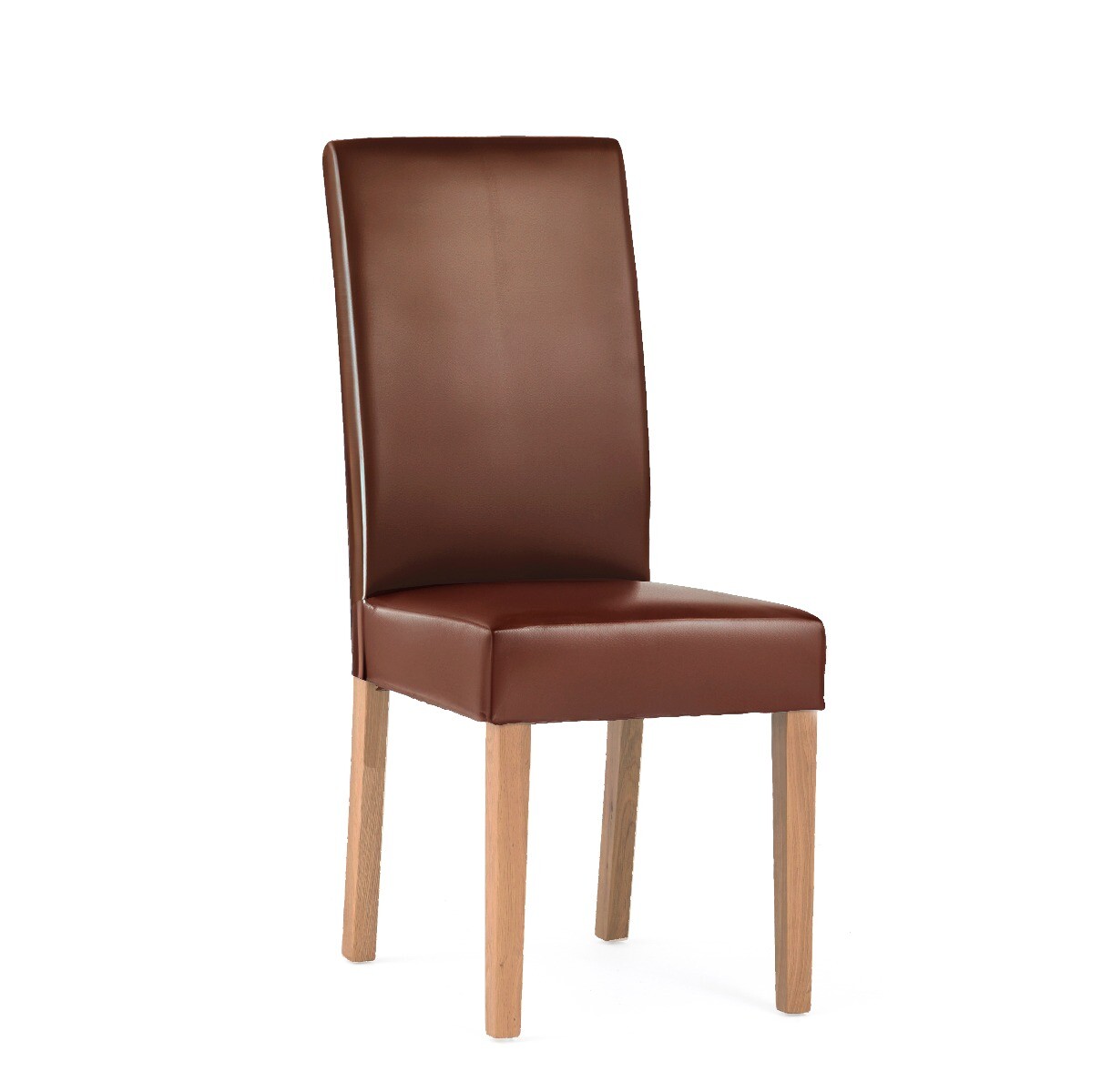 Photo 2 of Olivia brown faux leather dining chairs