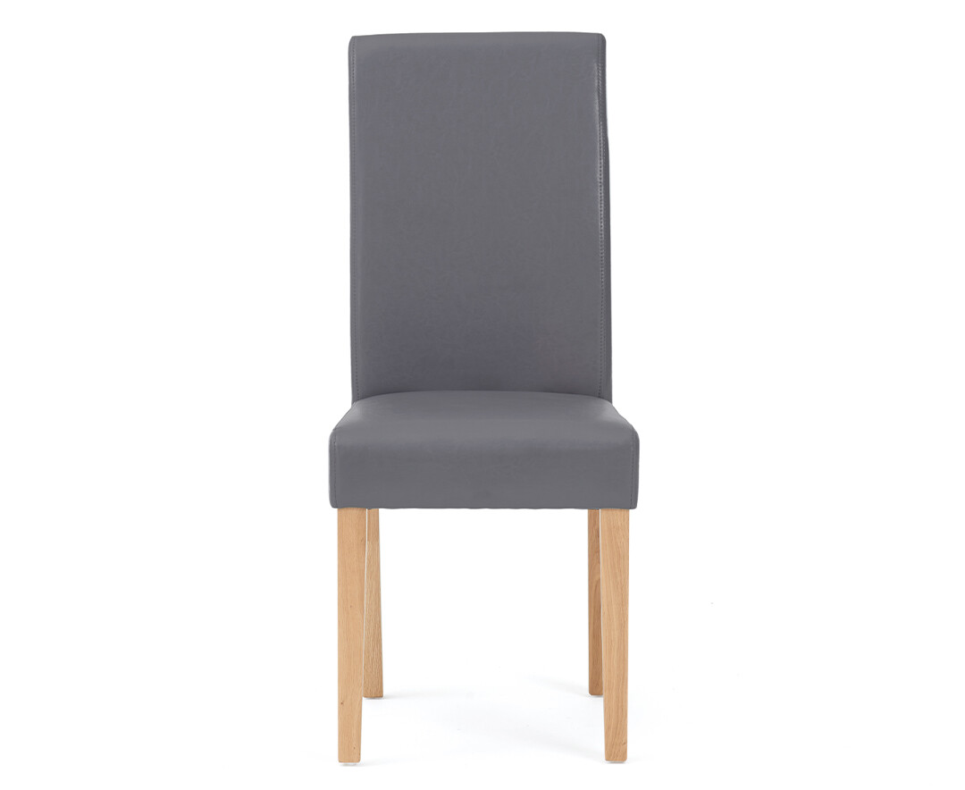 Photo 1 of Olivia grey faux leather dining chairs
