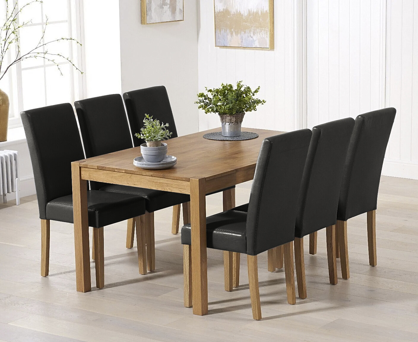 Photo 1 of Oxford 150cm solid oak dining table with 8 grey olivia chairs