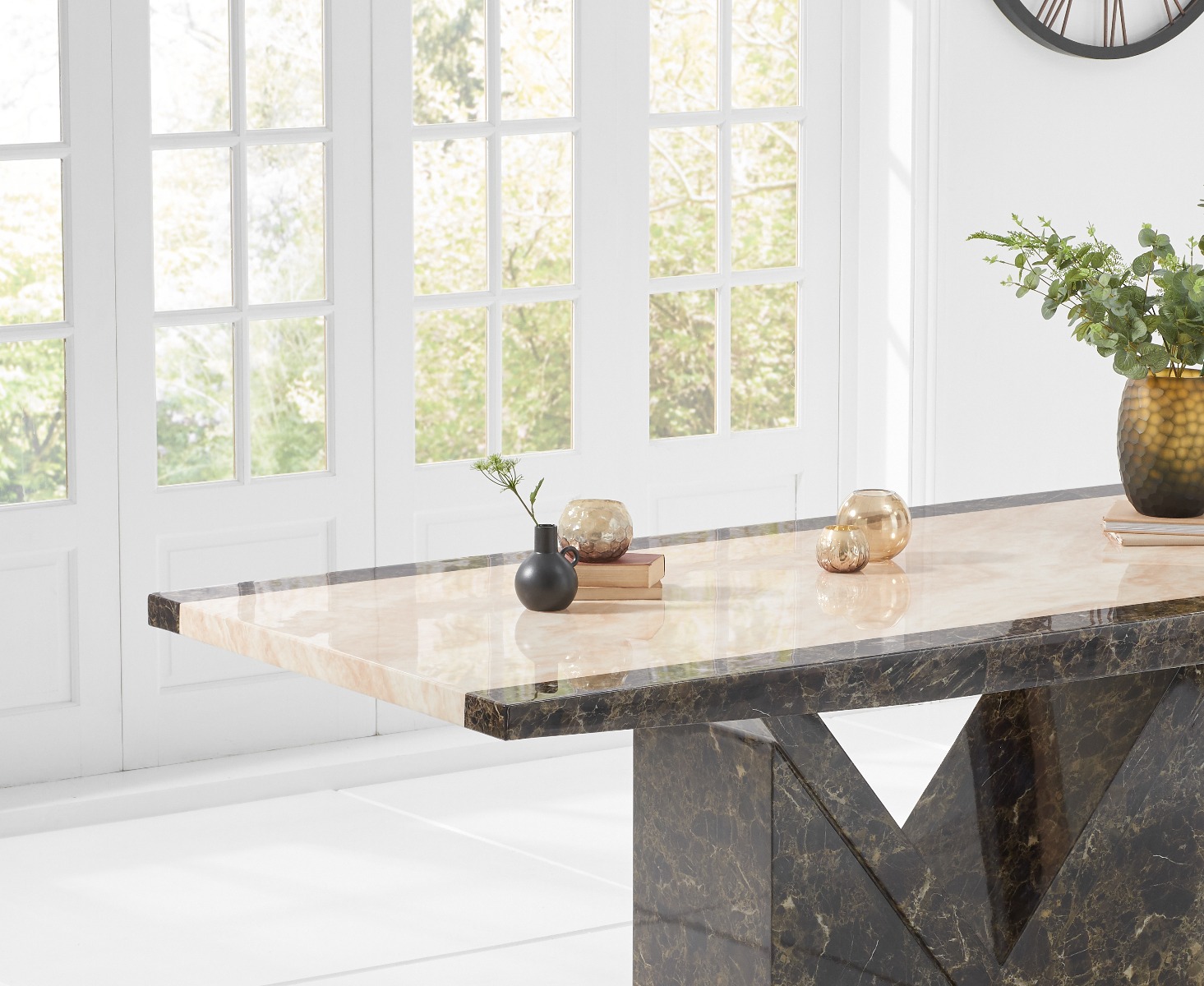 Photo 2 of Tenore 220cm extra large marble effect dining table