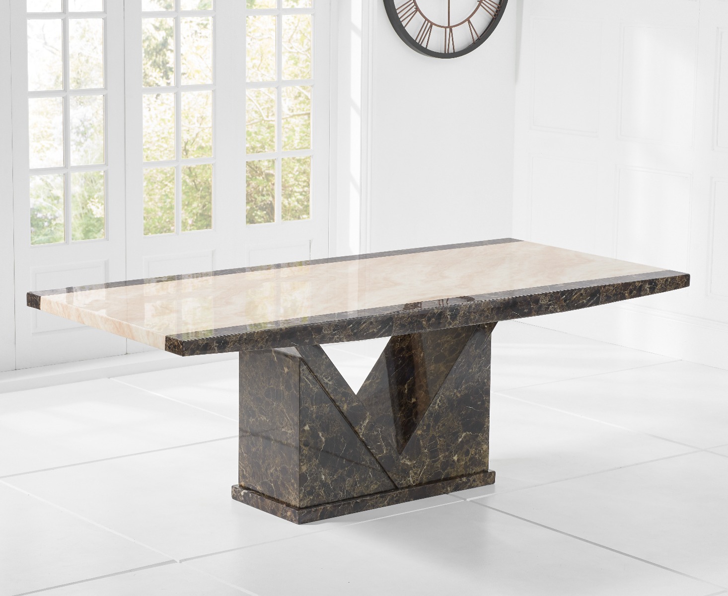 Photo 1 of Tenore 220cm extra large marble effect dining table