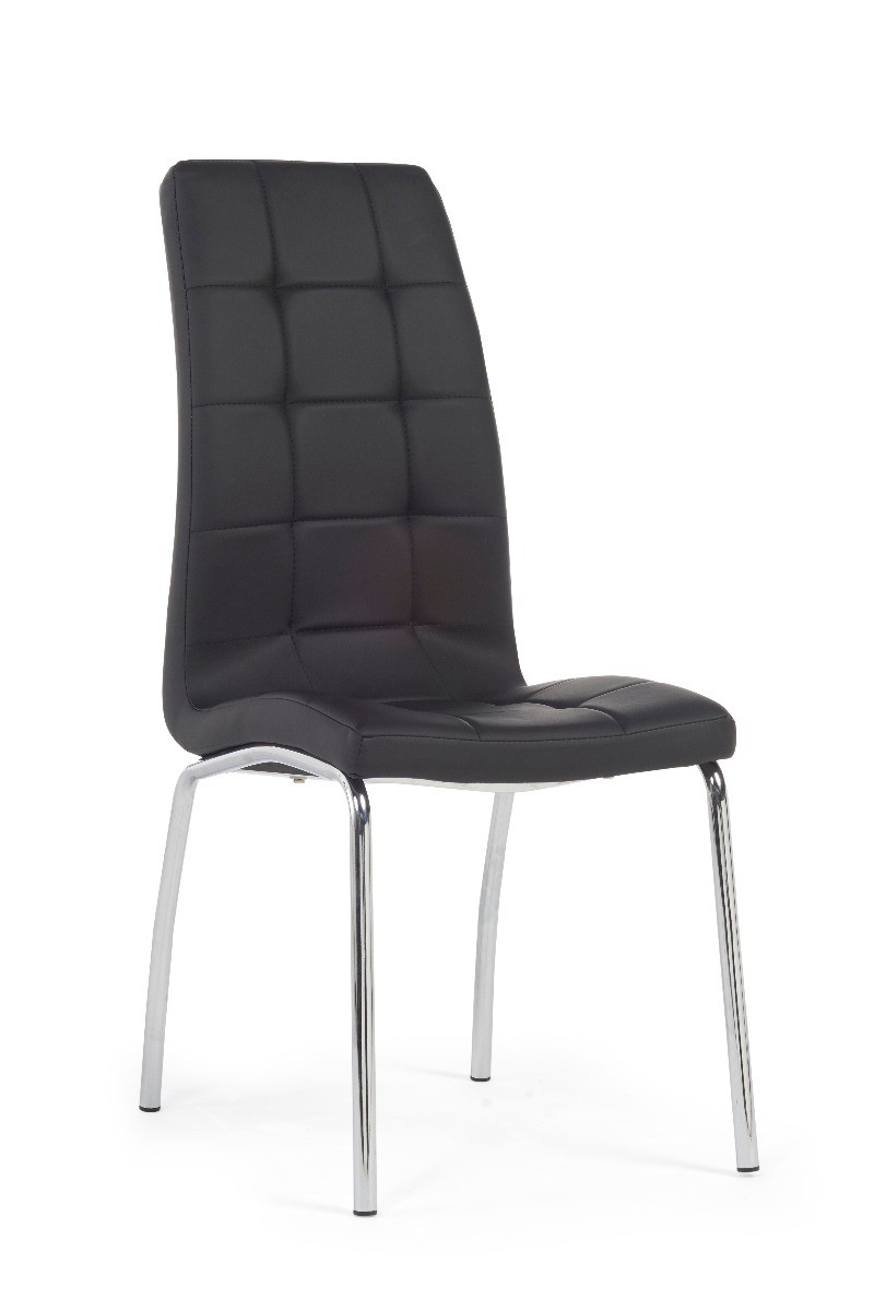 Photo 2 of Enzo black faux leather dining chairs