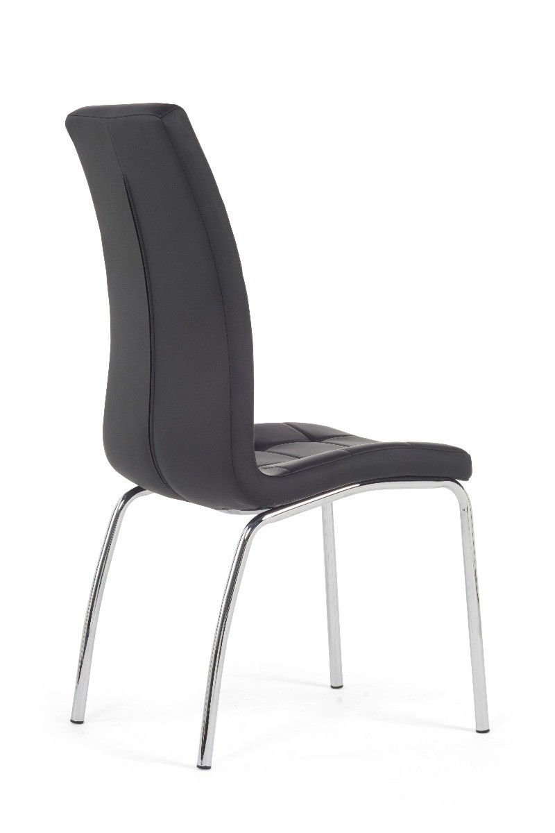Photo 4 of Enzo black faux leather dining chairs