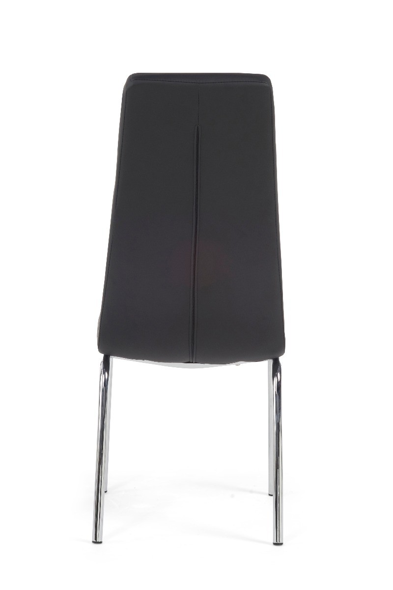 Photo 5 of Enzo black faux leather dining chairs