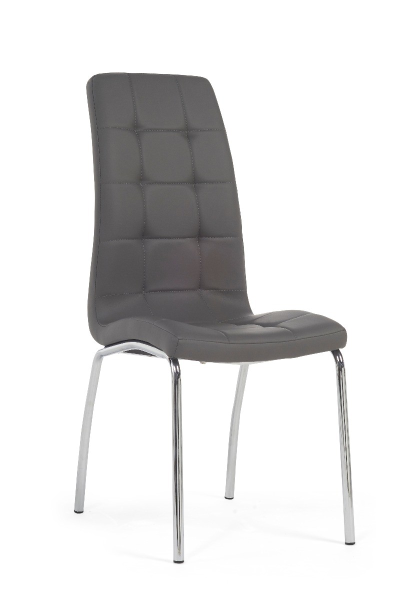 Photo 2 of Calgary charcoal grey faux leather dining chairs