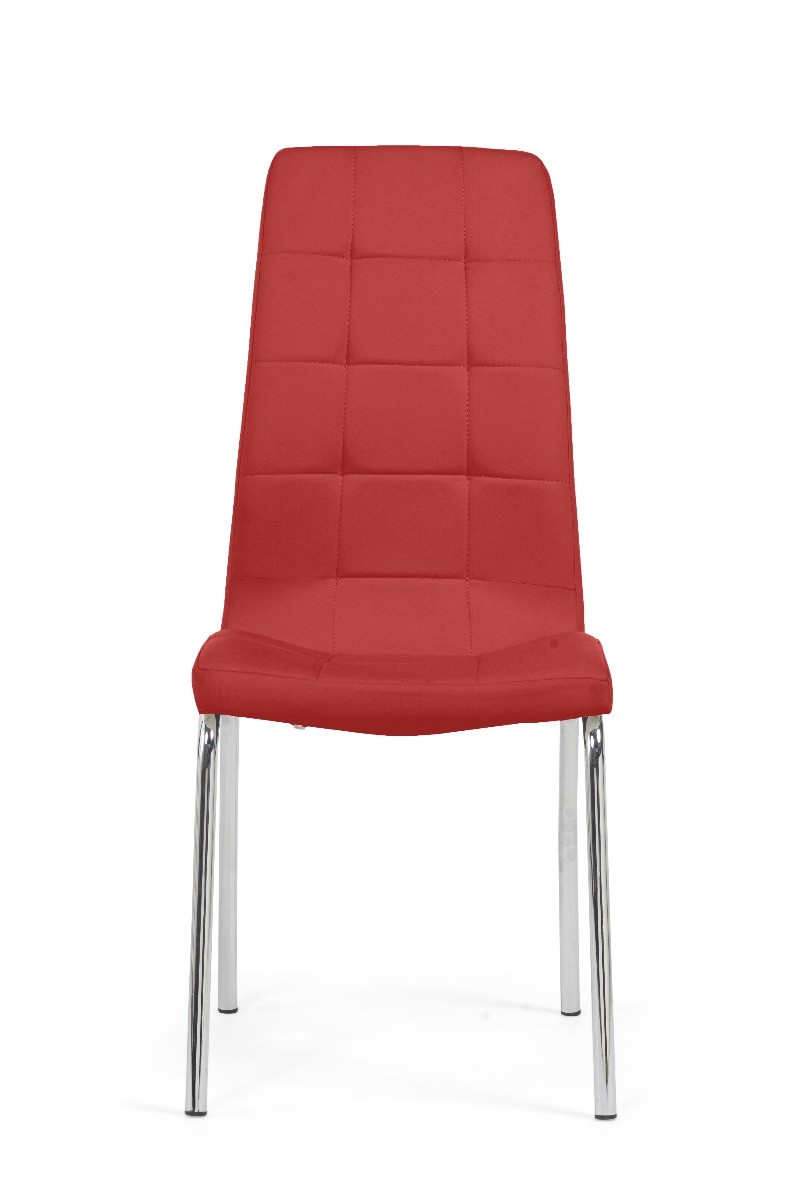 Photo 1 of Enzo red faux leather dining chairs