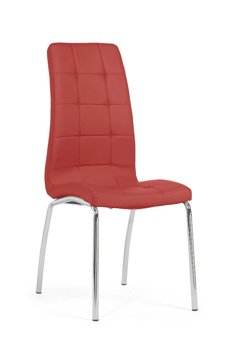 Photo 2 of Enzo red faux leather dining chairs