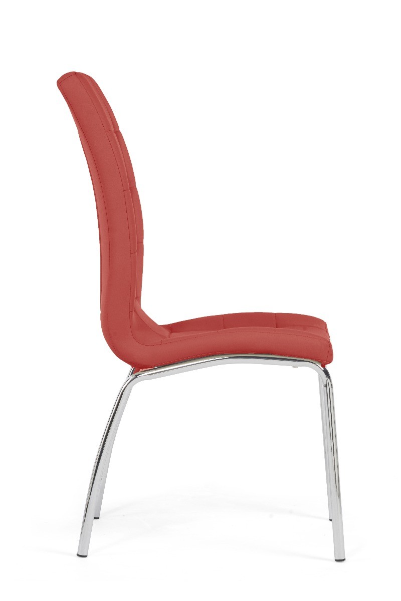 Photo 3 of Enzo red faux leather dining chairs