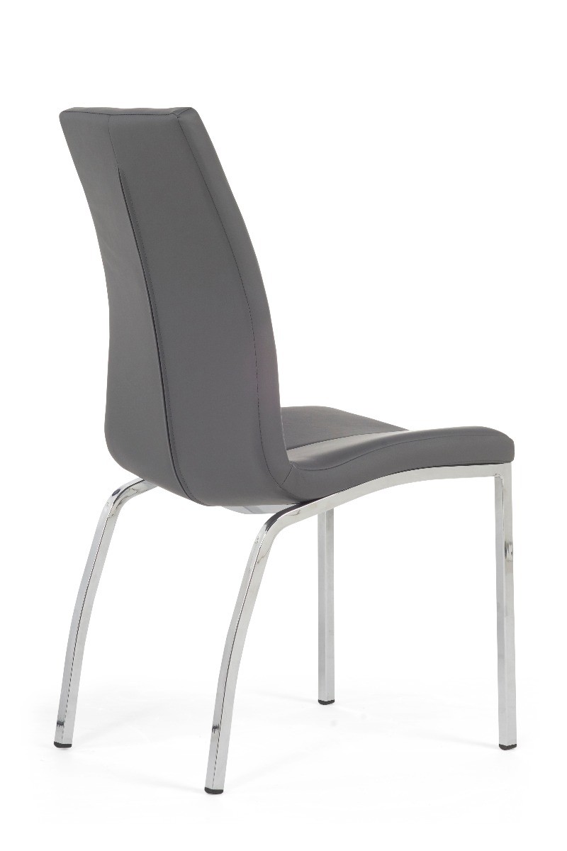 Photo 3 of Marco charcoal grey faux leather dining chairs