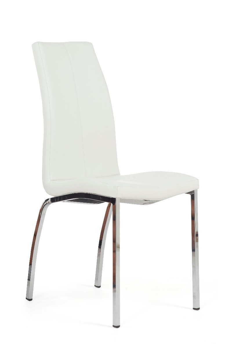 Photo 1 of Marco ivory white faux leather dining chairs