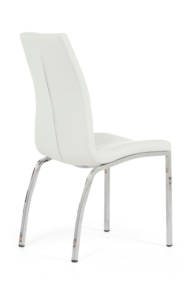 Photo 3 of Marco ivory white faux leather dining chairs